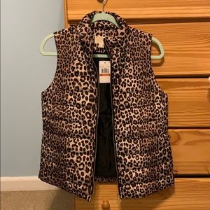 Michael Kors Cheetah Puffer Vest Size Small